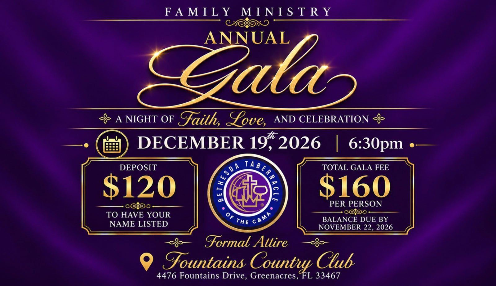 FAMILY MINISTRY ANNUAL GALA 2026
